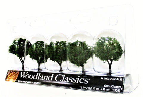 Woodland Classics Ready-Made Trees TR3502 Sun Kissed - 5/pkg