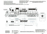 HO Scale Microscale 87-1035 BNSF ex-BN ATSF Renumbering Diesels Decal Set