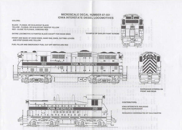 HO Scale Microscale 87-551 Iowa Interstate IAIS Diesels Hoods Engines ...