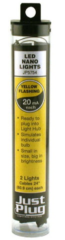 Woodland Scenics JP5754 Just Plug Yellow Flashing  LED Nano Lights