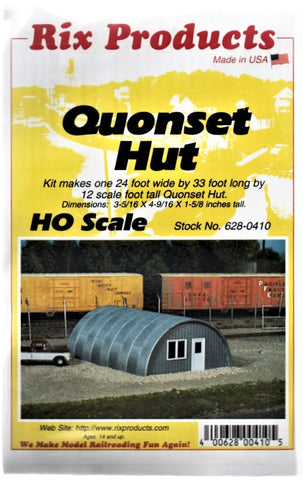 HO Scale Rix Products 628-0410 Quonset Hut Building Kit
