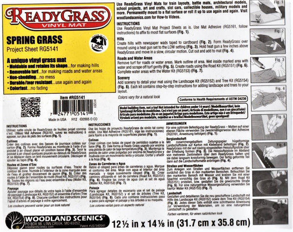 Woodland Scenics RG5142 ReadyGrass Green Grass 12.5 X 14.5 Project She ...