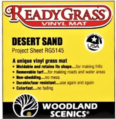 Woodland Scenics RG5145 ReadyGrass Desert Sand 12.5 X 14.5 Project Sheet/Mat