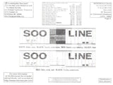 N Scale Microscale 60-1116 Soo Line 50' Box Cars with Colormark Variations Decal Set