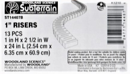 Woodland Scenics ST14407B Sub Terrain System 1" inch Foam Risers Bulk Pack 13 pcs