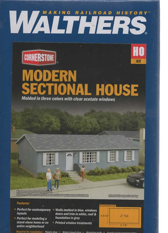 HO Scale Walthers Cornerstone 933-4150 Modern Sectional House Kit