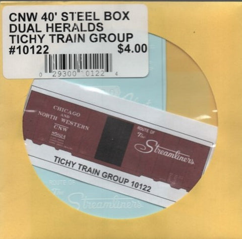 HO Scale Tichy Train Group 10122 Chicago North Western 40' Dual Heralds Steel Boxcar Decal Set
