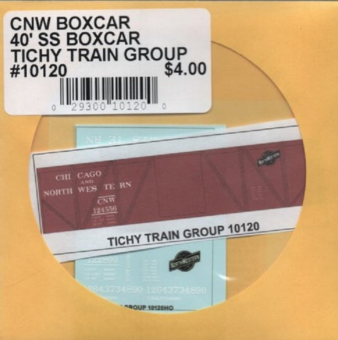 HO Scale Tichy Train Group 10120 Chicago North Western 40' Wood Sheathed Boxcar Decal Set