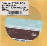 HO Scale Tichy Train Group 10123 Chicago North Western 40' Rebuilt Steel Boxcar Route of the 400 Streamliners Logo Decal Set