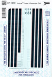 HO Scale Microscale 87-1540 Amtrak Phase VI Passenger Cars Decal Set