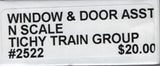 N Scale Tichy Train Group 2522 80-Piece Window & Door Assortment