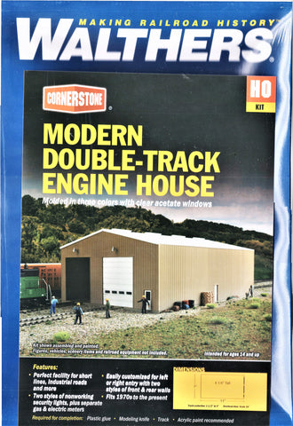 HO Walthers Cornerstone 933-2986 Modern Double-Track Engine House Kit