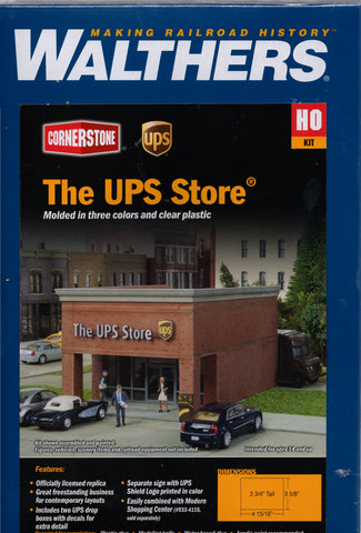 HO Scale Walthers Cornerstone 933-4112 The UPS Store Building Kit