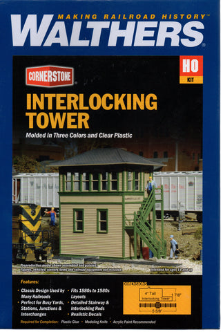 HO Scale Walthers Cornerstone 933-3071 Interlocking Tower Building Kit