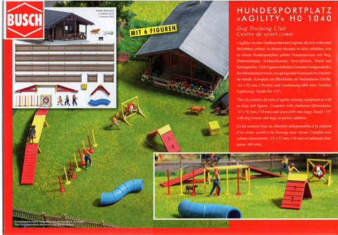 HO Scale Busch Gmbh & Co Kg 1040 Dog Park/Agility Training Center with Figures & Details