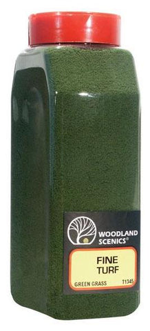 Woodland Scenics T1345 Fine Turf Green Grass Shaker 57.7 cu in (945 cu cm)