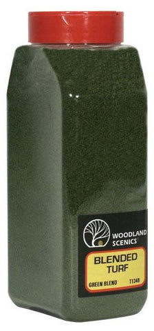 Woodland Scenics T1349 Fine Turf Green Blend Shaker 57.7 cu in (945 cu cm)
