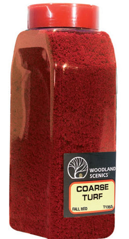 Woodland Scenics T1355 Coarse Turf Fall Red Shaker 57.7 cu in (945 cu cm)