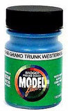 Badger Model Flex 16-66 GTW Grand Trunk Western Blue 1 oz Acrylic Paint Bottle