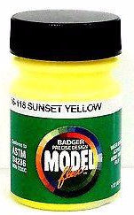 Badger Model Flex 16-118 Sunset Yellow 1 oz Acrylic Paint Bottle