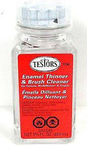 Testors 1156 Brush Cleaner / Thinner 1 3/4 oz Bottle