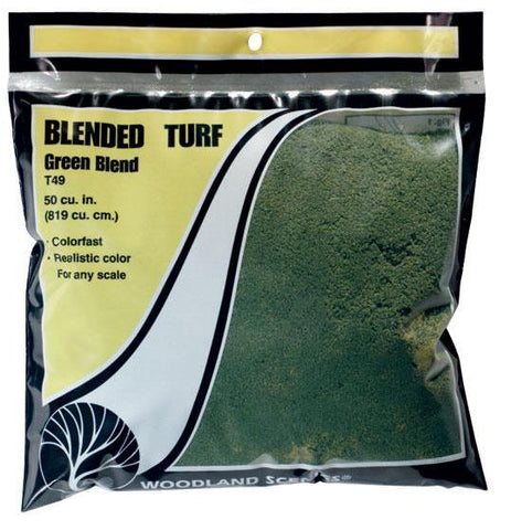 Woodland Scenics T49 Green Blend /Blended Turf 54.1 cu in (886 cu cm) Bag
