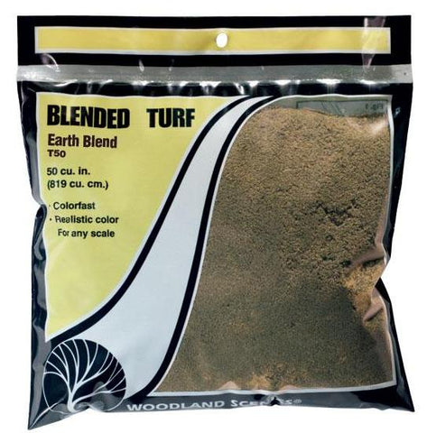 Woodland Scenics T50 Earth Blend/Blended Turf 54.1 cu in (886 cu cm) Bag
