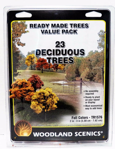 Woodland Scenics TR1576 Ready Made Trees 2" - 3" Value Pack Fall Colors (23) pcs