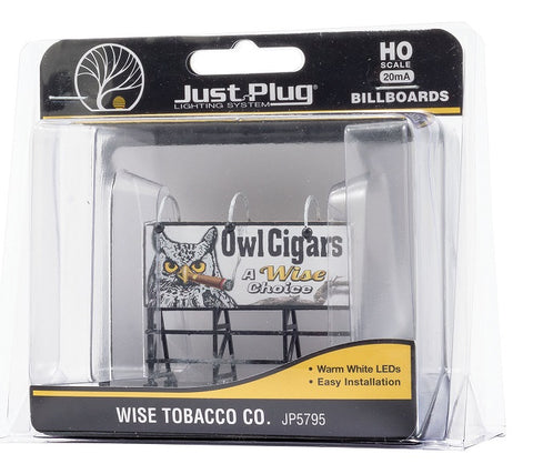 HO Scale Woodland Scenics JP5795 Wise Tobacco Company Lighted Billboard