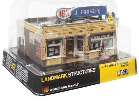 HO Scale Woodland Scenics BR5050 Just Plug Built & Ready J Frank's Grocery Store