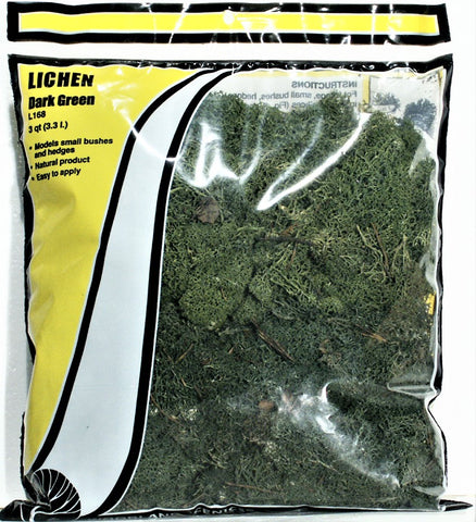 Woodland Scenics L168 Dark Green Mix Lichen Bag