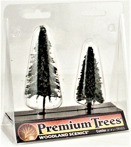 Woodland Scenics Premium Trees TR1625  Conifer 3-4" pkg (2)