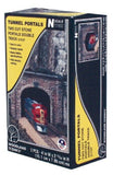 N Scale Woodland Scenics C1157 Cut Stone Double Track Tunnel Portal (2) pcs