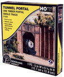 HO Scale Woodland Scenics C1254 Timber Single Track Tunnel Portal