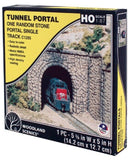 HO Scale Woodland Scenics C1255 Random Stone Single Track Tunnel Portal