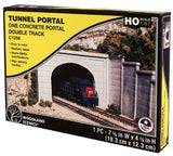 HO Scale Woodland Scenics C1256 Concrete Double Track Tunnel Portal