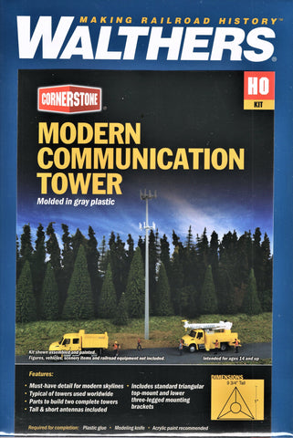 HO Scale Walthers Cornerstone 933-3345 Modern Communication Tower Kit