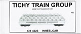 HO Scale Tichy Train Group 4023 Undecorated 40' Company Wheel Service Flat Car w/Load Kit