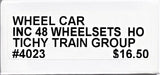 HO Scale Tichy Train Group 4023 Undecorated 40' Company Wheel Service Flat Car w/Load Kit
