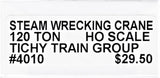 HO Scale Tichy Train Group 4010 120-Ton Brownhoist Railroad Wrecking Crane Kit