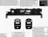 HO Scale Microscale 87-1225 Norfolk Southern NS Horsehead Scheme Diesel Decal