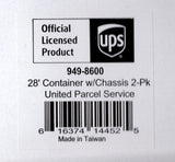 Walthers SceneMaster 949-8600 UPS United Parcel Service 28' Container w/Chassis