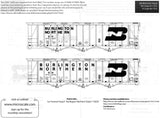 HO Scale Microscale 87-1375 Burlington Northern BN GATC Airslide Hoppers Decal