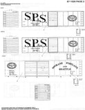 HO Scale Microscale 87-1026 Spokane Portland & Seattle SP&S 40/50' Boxcar Decal