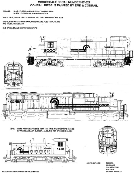 thumbnail image 2 of Microscale HO Scale Decal 87-1503 – Indiana Railroad (INRD) 2nd Generation Diesels – Factory New 2 of 5