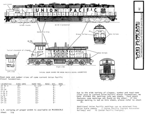 Microscale Decal #87-911 Southern Pacific - SP -- 40' Single-Sheathed Microscale Decal #87-911 Southern Pacific - SP -- 40' Single-Sheathed