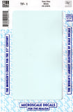 All Scale Microscale TF-1 White Trim Film Solid Color Decal Sheet