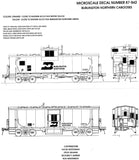 HO Scale Microscale 87-842 Burlington Northern BN Cabooses Decal Set