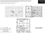 HO Scale Microscale MC-5032 White Miscellaneous Door Dimensional Boxcar Data