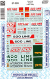 HO Scale Microscale 87-999 Soo Line 40' Piggyback Trailers Decal Set